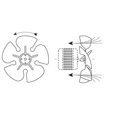 suction fan wheel ø 154mm 601412