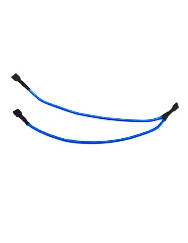 Cable azul doble protegido ignifugo Ø3mm L220mm Conectores faston  6,3x0,8 mm