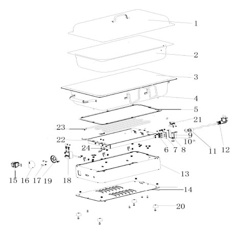 Interrupteur à bascule rouge avec protection KEDU HY12 ZCK100S ZCK165BT 301005