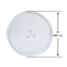Plateau tournant micro-ondes 245mm trèfle universel Eutron HM-20L