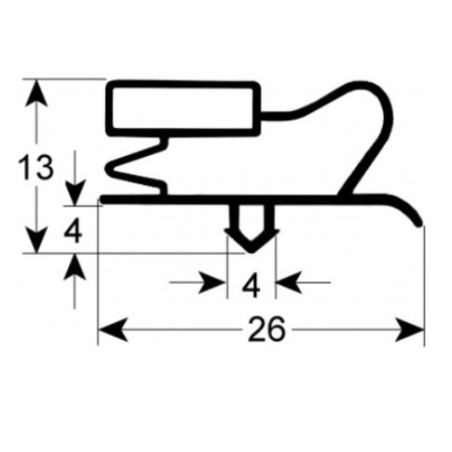 joint pour réfrigérateur profil 9013 An 615mm 900903 Fagor 12033951 12035400 6001401108 6045010013