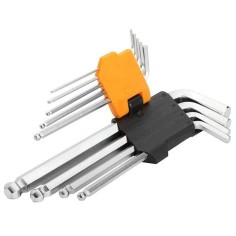 Ball-end hexagonal Allen keys Set of 9 pieces