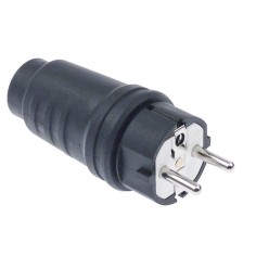 Conector CEE7/7 tipo E+F reto 3 pinos contatos P+N+T máx. 16A máx. 230V 5110519
