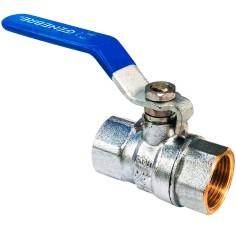 Robinet à boule raccord 3/4" H - 3/4" H DN20 longueur 50mm avec manette de levier 520281 009453