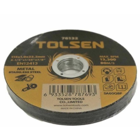 Disque de coupe plat métal et acier inoxydable 115x1.0x22,2 10 unités