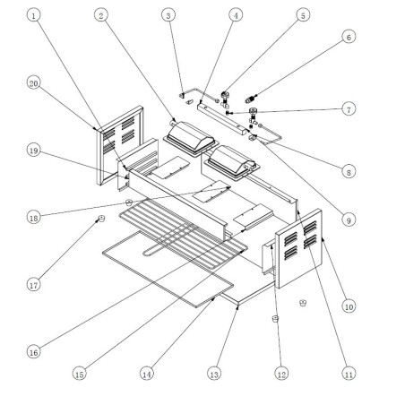 Holding plate Toaster TB2 Breakdown number 18 84x178mm