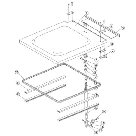 Hinge Embaladora Vácuo Kit Esquerda-direita DZ-400-2E DZ-500-2E Despiece número 4