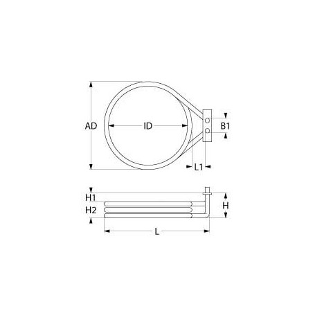 Circular oven heating element 3100W YXD-8A 1806