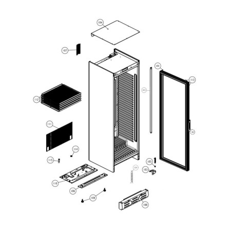 Wardrobe Door Pin D372SC B6041096 breakdown number 306 M8 L27mm