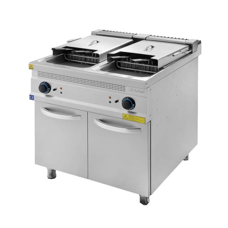 Fritadeira elétrica com móvel Série 930 TURHAN Cuba Dupla 16,5+16,5KW