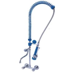 Ducha para vajilla con grifo vertical 2 aguas montaje a pared