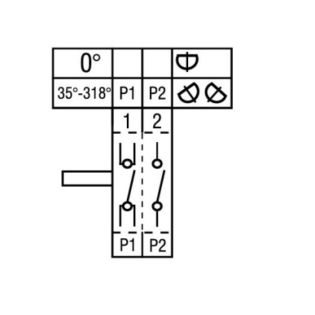 Interrupteur auxiliaire 2 positions de commutation 2NO 300200 19236