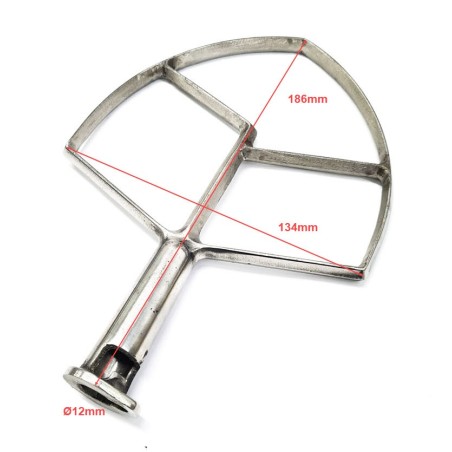 Paleta Amasadora B7 1203B Eje interior Ø12mm  H186mm