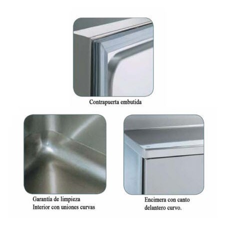 Table réfrigérée avec évier Fond 600 TRS-150 F 2 portes