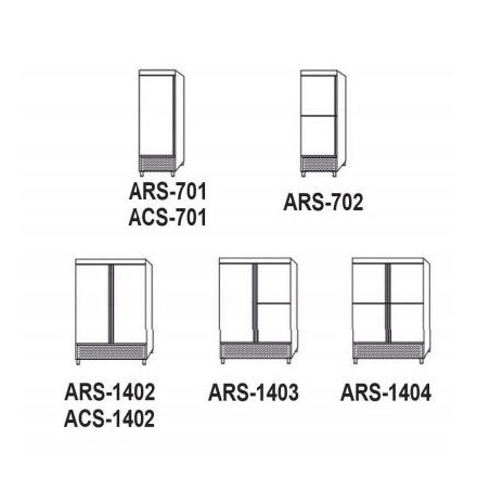 Armoire réfrigérée double ARS-1202 HC 2 portes