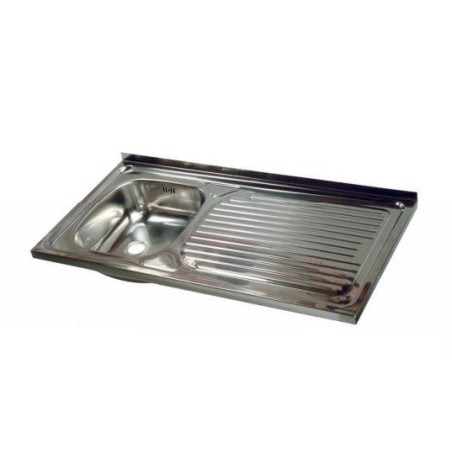 Fregadero Semi-industrial 900x500mm Escurridor Derecha Seno 360x400x150mm Con Bastidor