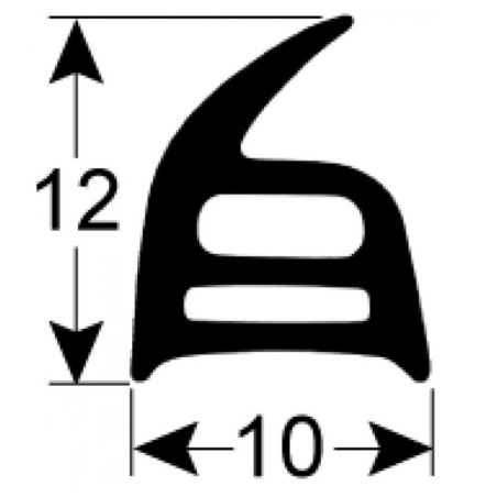 joint de porte L 350mm L 250mm à 4 faces 902474 Unox GN1225A, KGN1225A