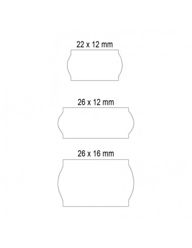 Etiquetas blancas lisas 22x12 (Caja de 42 rollos)