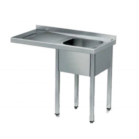 Fregadero lavavajillas 1500x600mm Escurridor Izquierda Seno 400x500x250mm