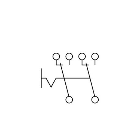 poussoir mesure de montage 28,5x28,5mm rond 345943