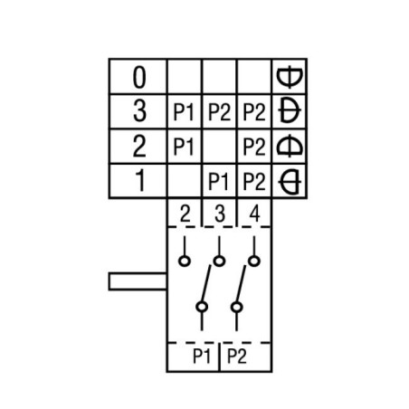 commutateur à cames 4 positions Grille-pain TT300 521.822