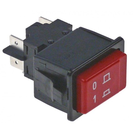 interruptor pulsante 34,1x23,1mm vermelho 2NO 250V 16A  017511 347312