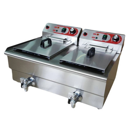 Friteuse Électrique 8+8L Cuve Double EF-122V 3+3KW
