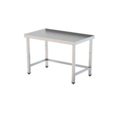 Central welded table without intermediate shelf 1500x600mm STAINLESS STEEL AISI 304