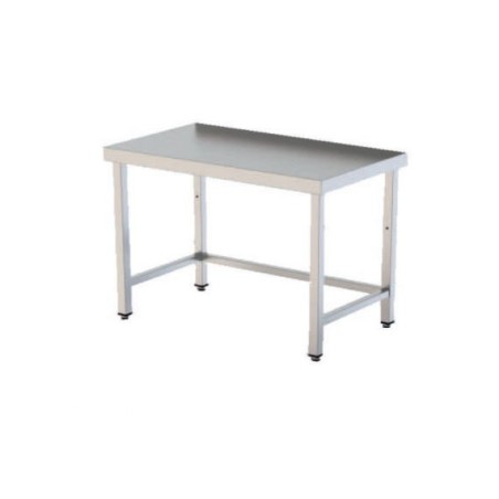 Central welded table without intermediate shelf 2000x600mm STAINLESS STEEL AISI 304