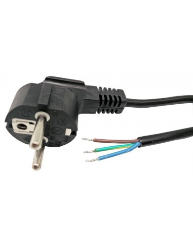 Cable de alimentación schuko 3x1,5mm PVC Negro