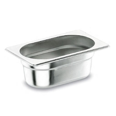 Gastronorm GN 1/4 Container AISI 304 162x265mm Depth 65mm