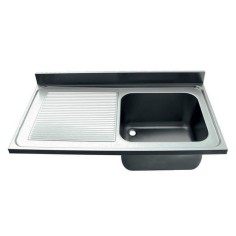 Pia Industrial 1200x600mm Escorredor à Esquerda Seno 400x400x250mm