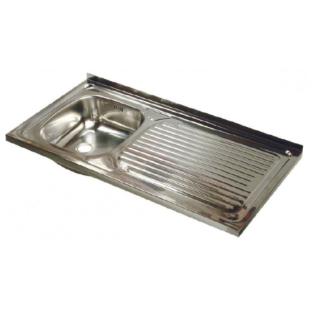 Pia Semi-industrial 800x500mm Escorredor à Direita Seno 360x400x150mm