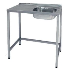 Semi-industrial Sink 900x500mm Left Drainboard Bowl 360x400x150mm With Frame