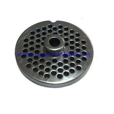 Placa de Moedor de Carne 22 Furo 5mm com Pivô 1 Entalhe Inoxidável Enterprise