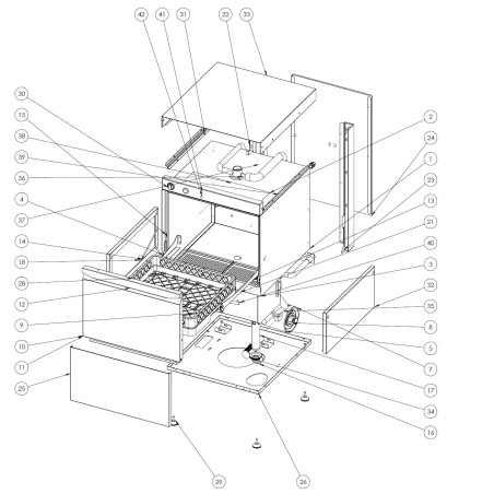 Upper Distributor Support Dishwasher WZ-40 WZ-50 9.001.07.01.02.10