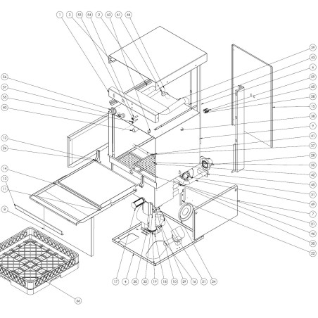 Back support nozzle clarified dishwasher WZ-40 WZ-50 9.001.04.01.01.05