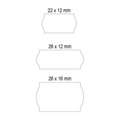 Etiquetas blancas PVP 26x12 (Caja de 40 rollos)