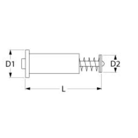 grupo magnético L 27mm D1 ø 12,5mm D2 ø 8,5mm 101051 9708