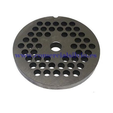 Placa Picadora de carne 32 Taladro 8mm con pivote 1 muesca Inoxidable Enterprise