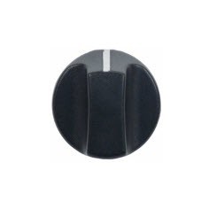 Pomo interruptor marca zero ø 40mm eixo ø 6x4,6mm parte plana embaixo preto