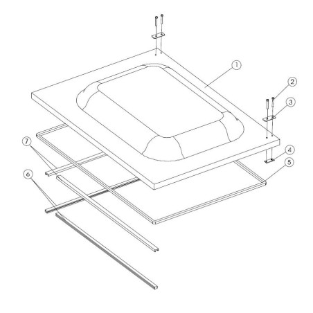 Barra Soldadura Envasadora Vacío DZ-900 DZ-1100 Corta 598x82x15mm