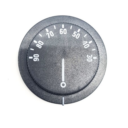 Pomo termostato Rotor 90ºC Ø42mm eje ø 6x4,6mm parte plana abajo RTR-120L 1.1.A.A11.02