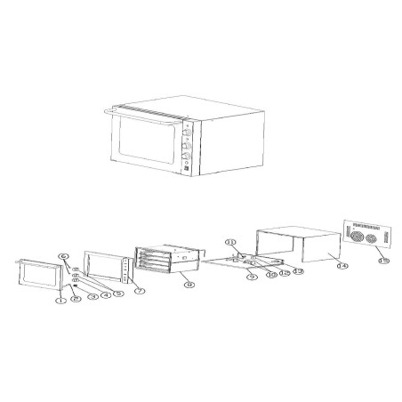 Junta para forno ECO1-1 An 480mm L 365mm