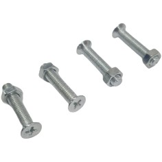 Kit de vis M5 L25mm DIN 965 Galvanisé 4 unités avec écrou Plaque de chaleur Enveloppe Manuel