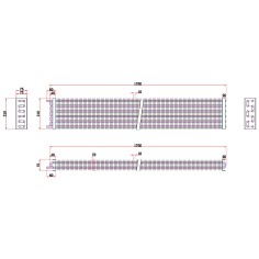 Copper Tube Evaporator 2x6 elements 12.8mm size 1700mm Between Fins 10mm