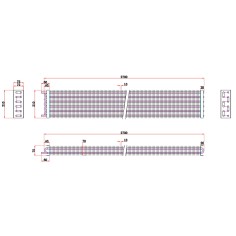 Évaporateur Tubes Cuivre 2x6 éléments 12,8mm mesure 3200mm Entre Lames 10mm