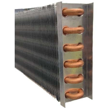 Copper Tube Evaporator 2x6 elements 12.8mm size 1700mm Between Fins 10mm