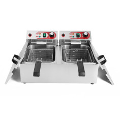Friteuse Électrique 7+7L Cuve Double EF-102B 3,25+3,25KW