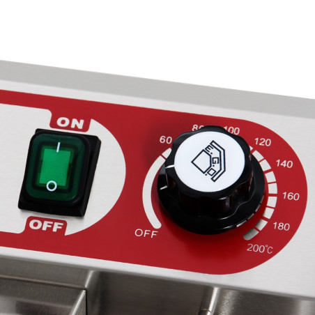 Friteuse Électrique 10+10L Cuve Double EF-132V 3,25+3,25kW